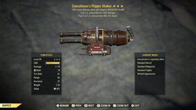 Executioners 50/15c Pepper Shaker