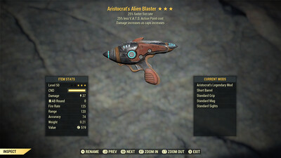 Aristocrat 25/25 Alien Blaster