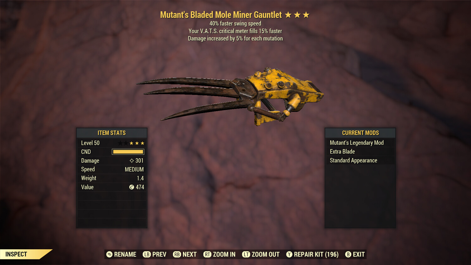 Mutant SS/15 Mole Miner Gauntlet