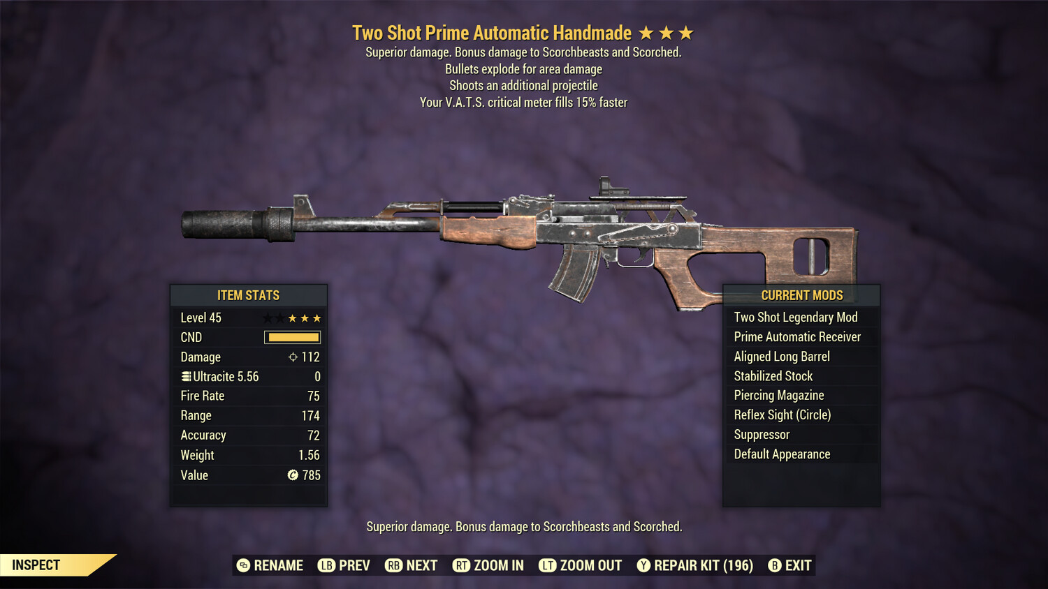 Two Shot Explosive 15c Handmade