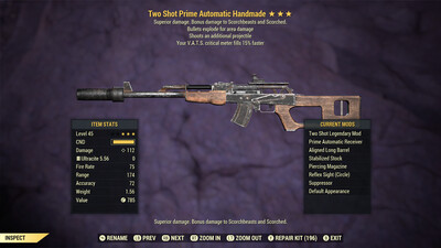 Two Shot Explosive 15c Handmade