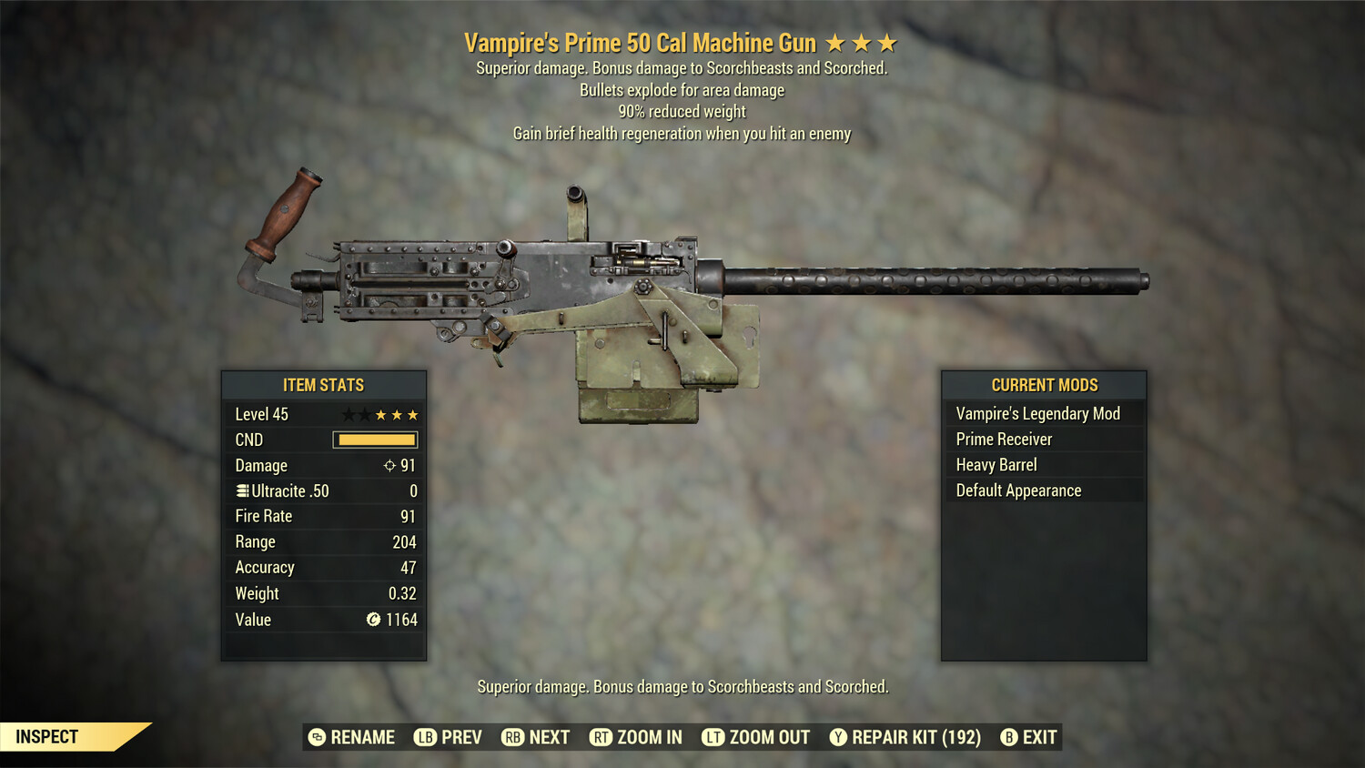 Vampire Explosive 90 50-cal Machine Gun