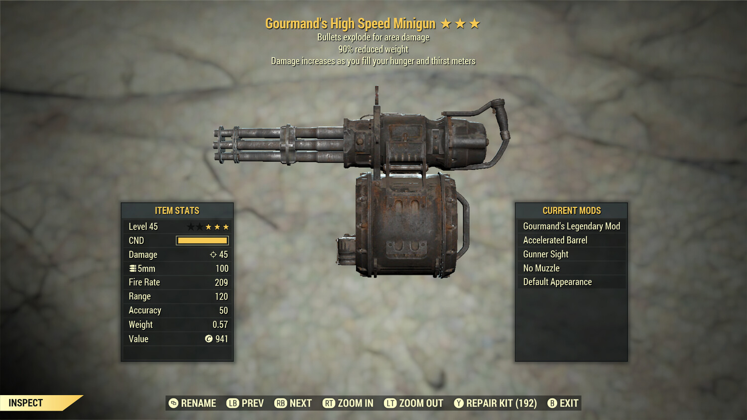 Gourmand Explosive 90 Minigun