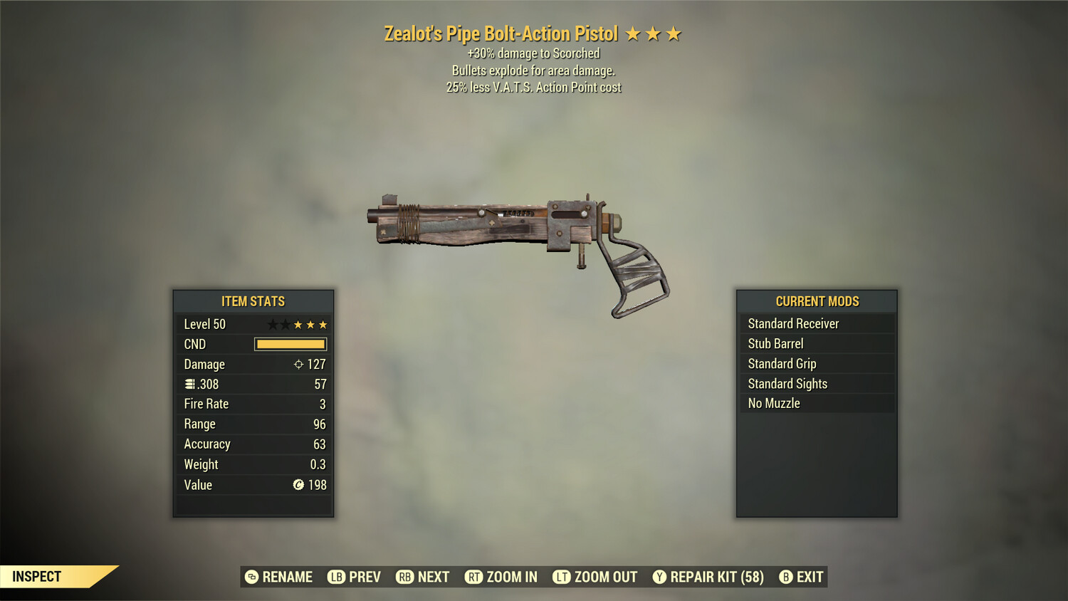 Zealots Explosive 25 Pipe Pistol/Rifle