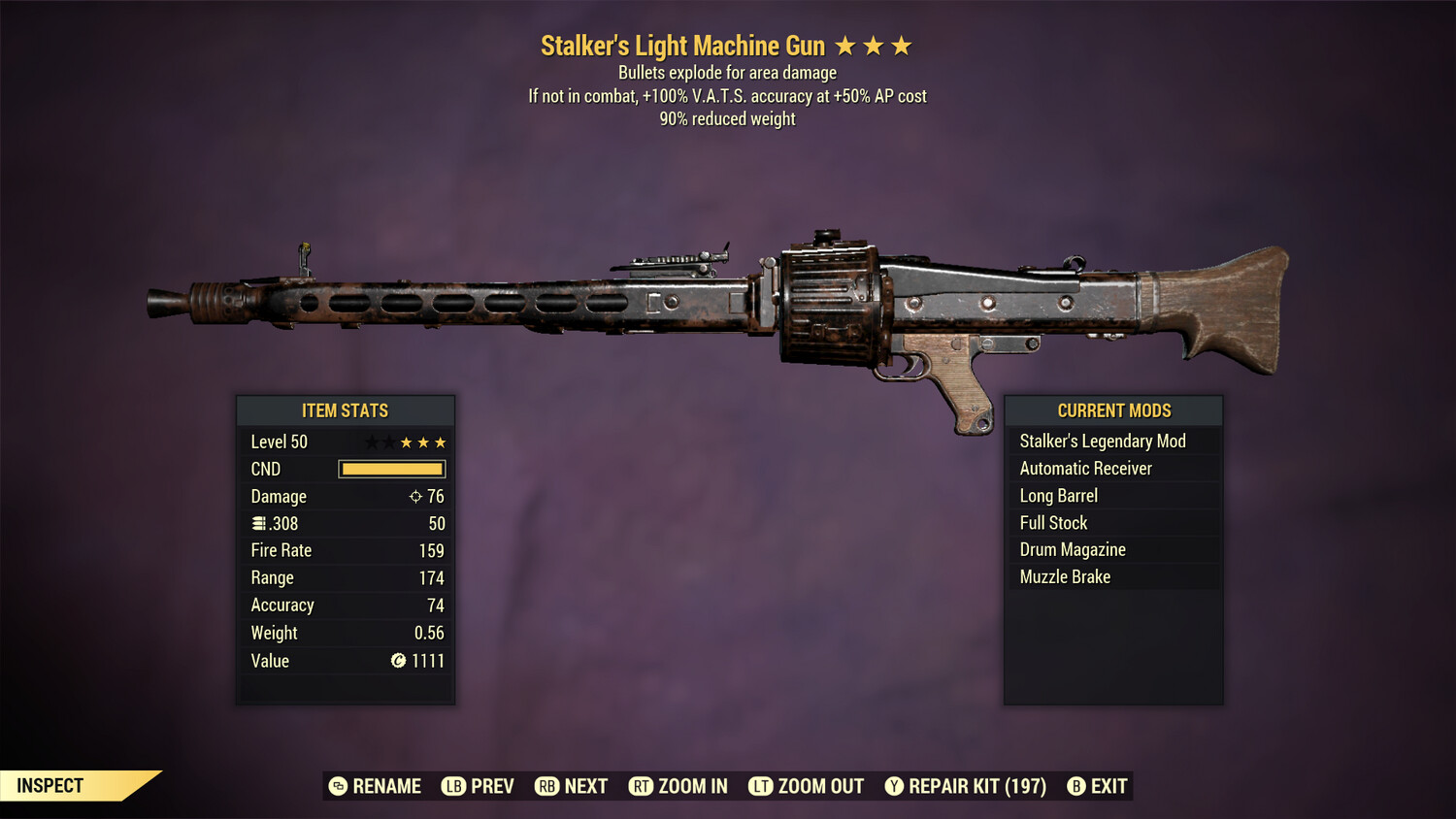 Stalkers Explosive 90 Light Machine Gun