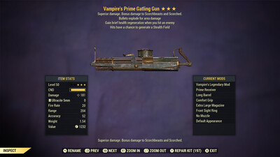 Vampire Explosive Stealth Gatling Gun