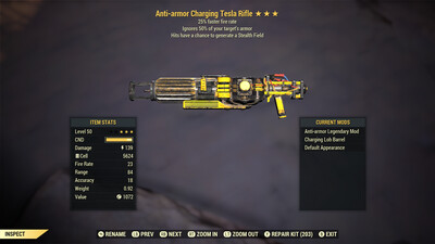 Legacy Anti Armor 25/Stealth Lobber Tesla