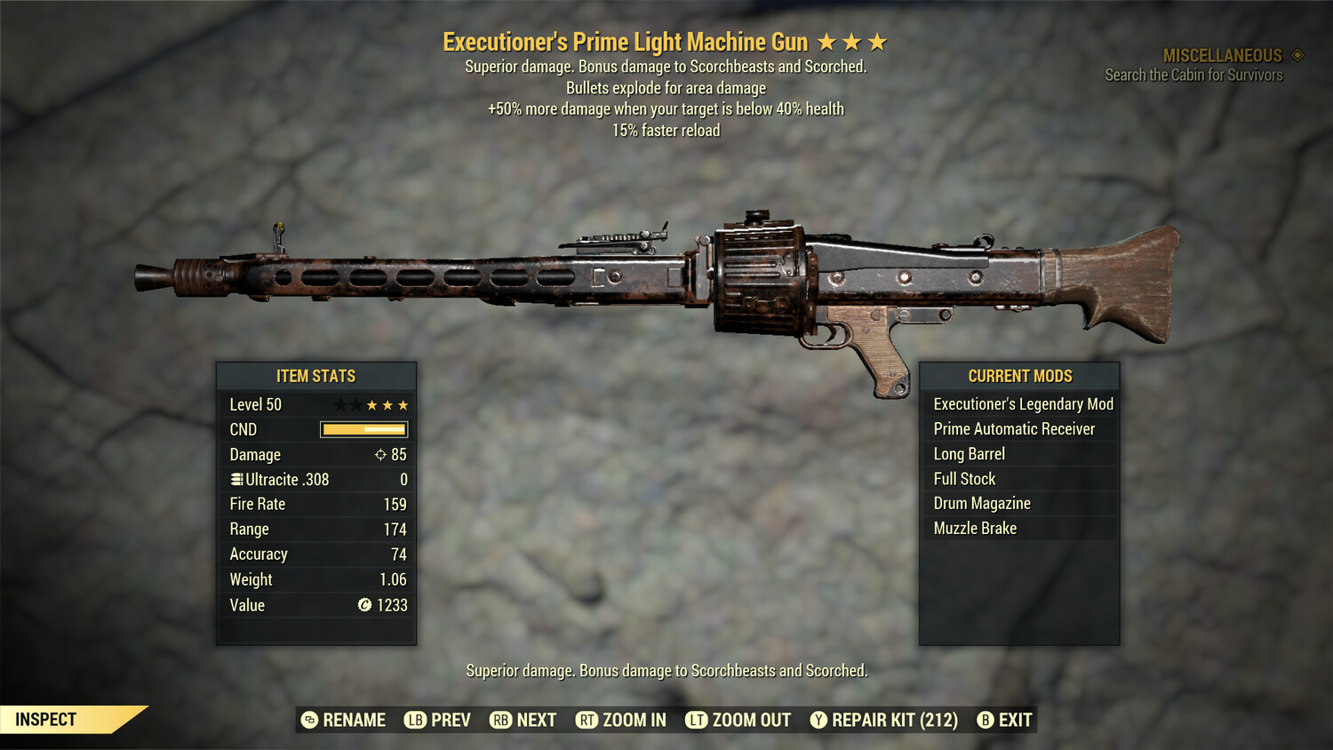 Executioners Explosive 15r Light Machine Gun
