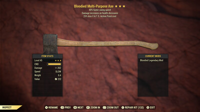 Bloodied SS/25 Axe