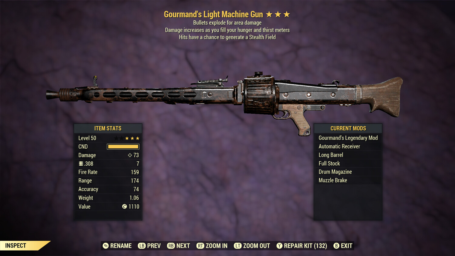 Gourmand Explosive Stealth Light Machine Gun