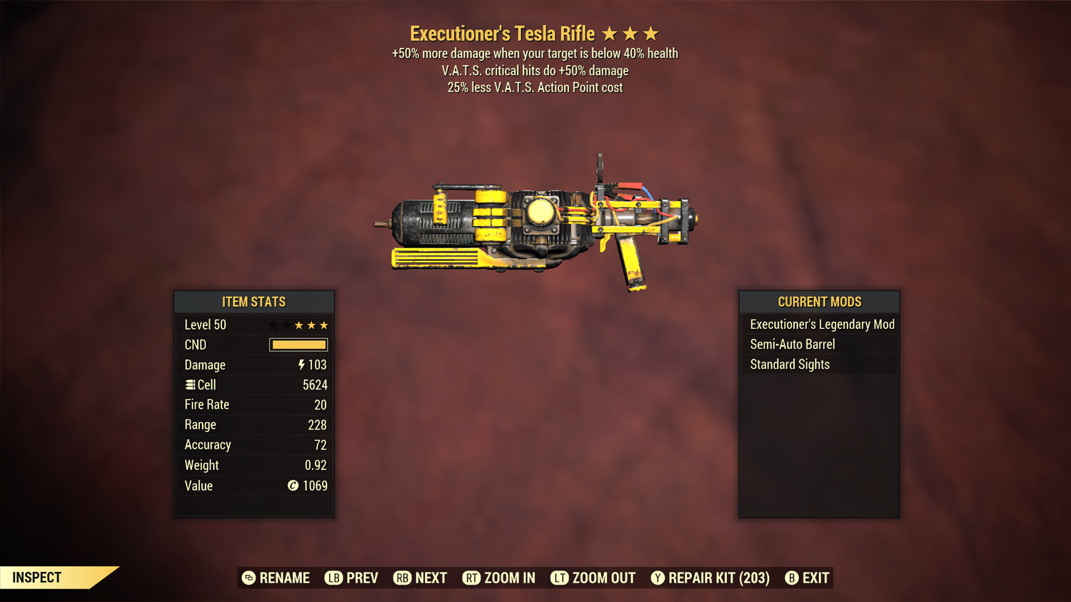 Executioners 50/25 Tesla Rifle