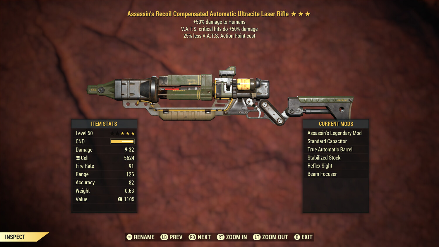 Assassins 50/25 Ultracite Laser Rifle