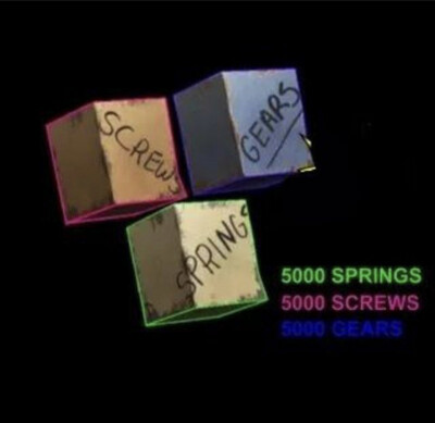 5,000 Each: Gears, Springs, Screws