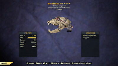 UNBREAKABLE Bloodied 1S/SS Bear Arm