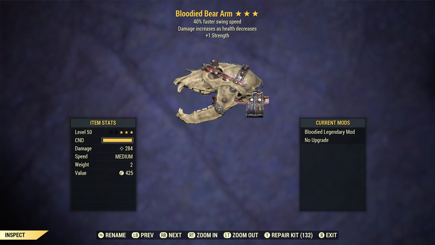 UNBREAKABLE Bloodied 1S/SS Bear Arm
