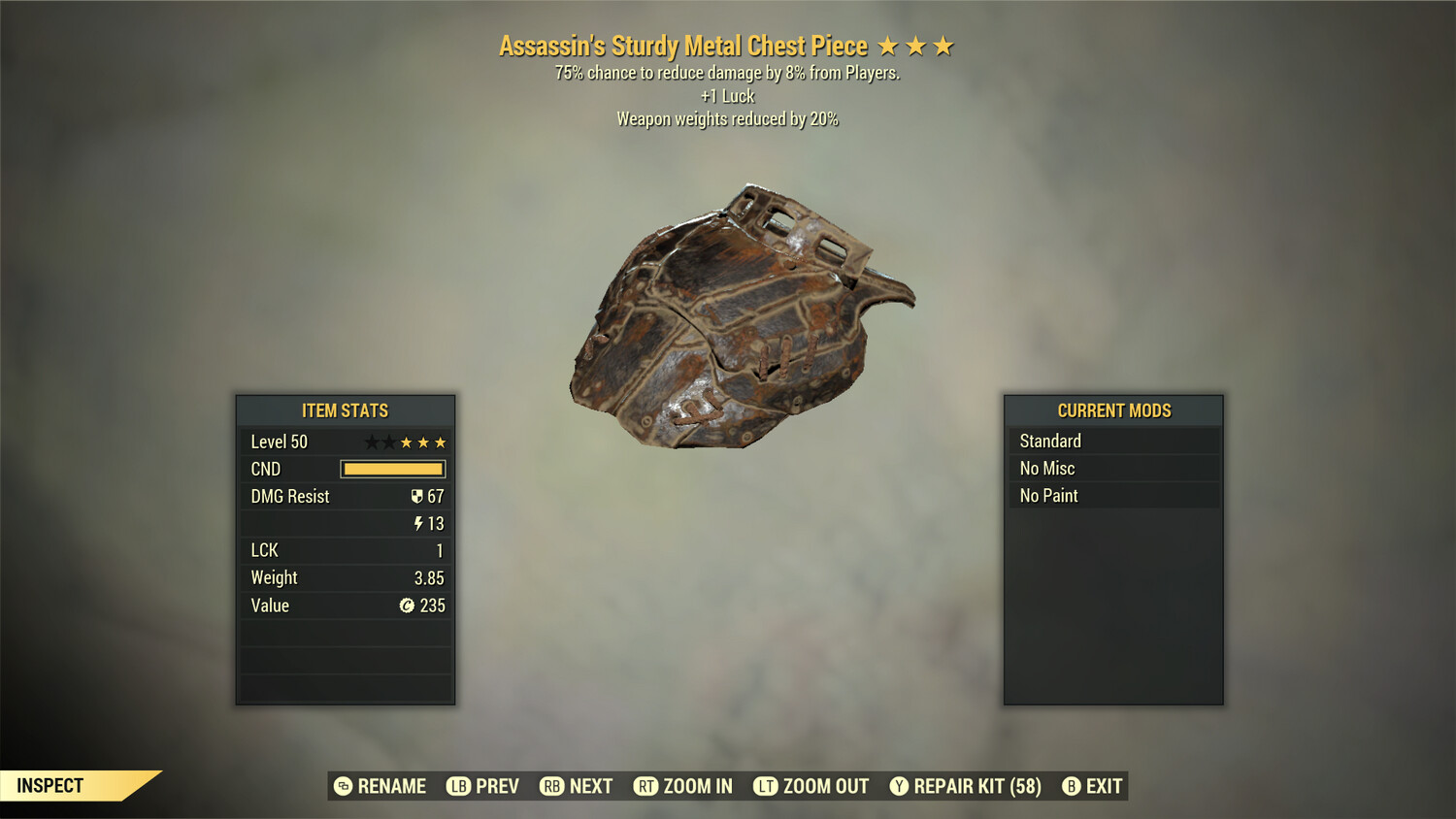 Assassins 1L/WWR Metal Torso