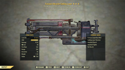 Furious 50/15 Ultracite Gatling Laser