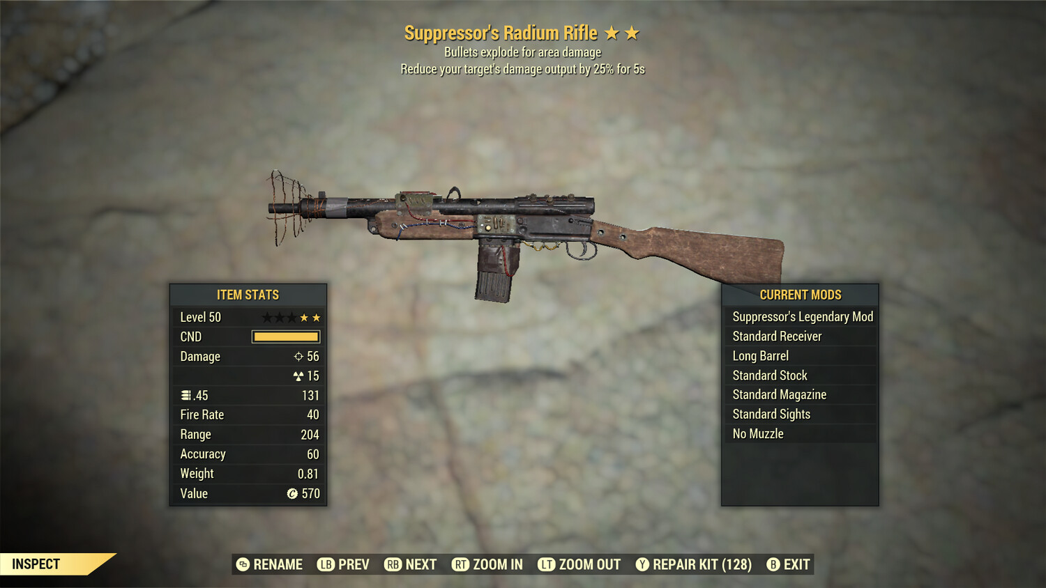 Legacy Suppressor Explosive Radium Rifle
