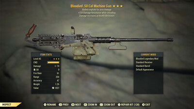 Bloodied Explosive 250 50-cal Machine Gun