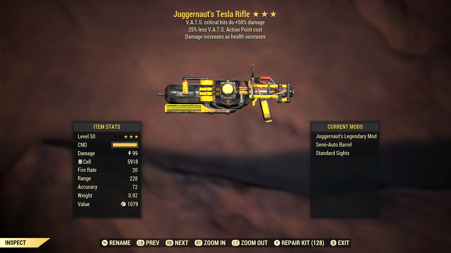 Juggernaut 50/25 Tesla Rifle