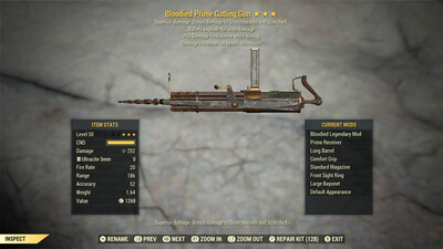 Bloodied Explosive 50 Gatling Gun