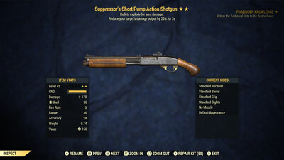 Suppressor Explosive Pump Action Shotgun