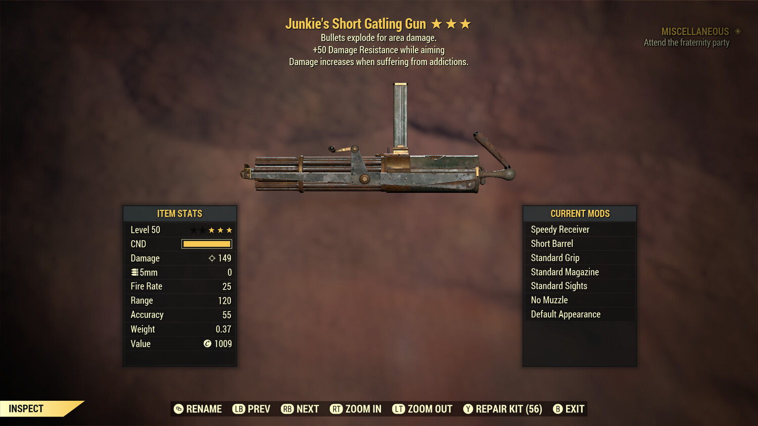 Junkie Explosive 50 Gatling Gun