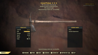 Bloodied SS/90 PickAxe