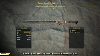 Furious PA/90 Assaultron Blade