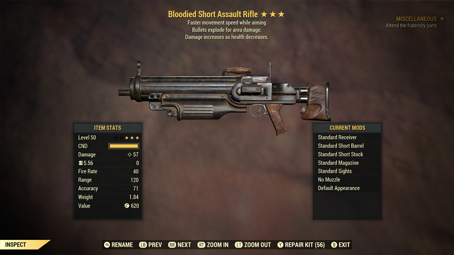 Bloodied Explosive FMSWA Assault Rifle