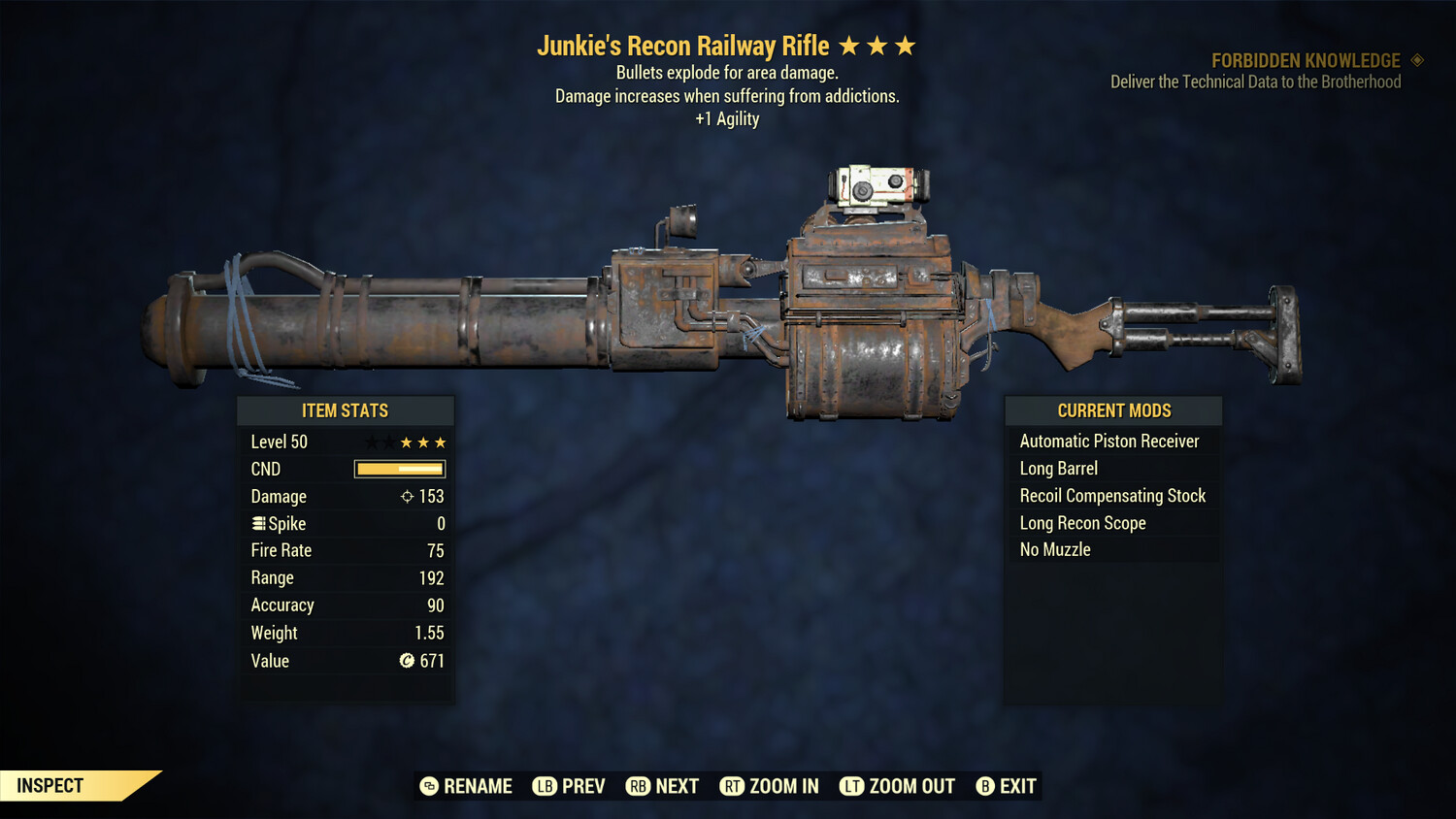 Junkie Explosive 1A Railway Rifle