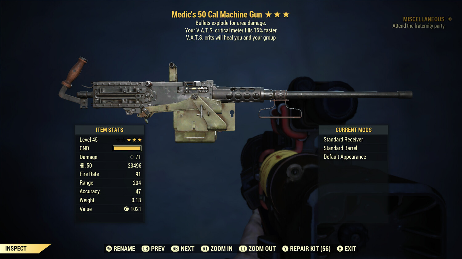 Medic Explosive 15 50-cal Machine Gun