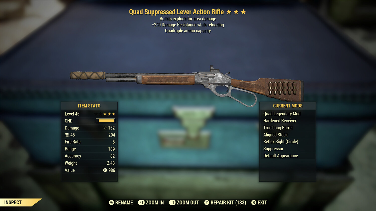 Quad Explosive 250 Lever Action Rifle