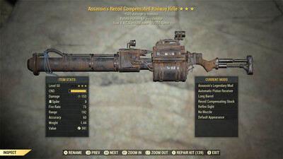 Assassins Explosive 15c Railway Rifle