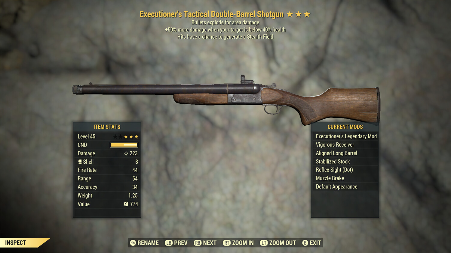 Executioners Explosive Stealth Double Barrel Shotgun