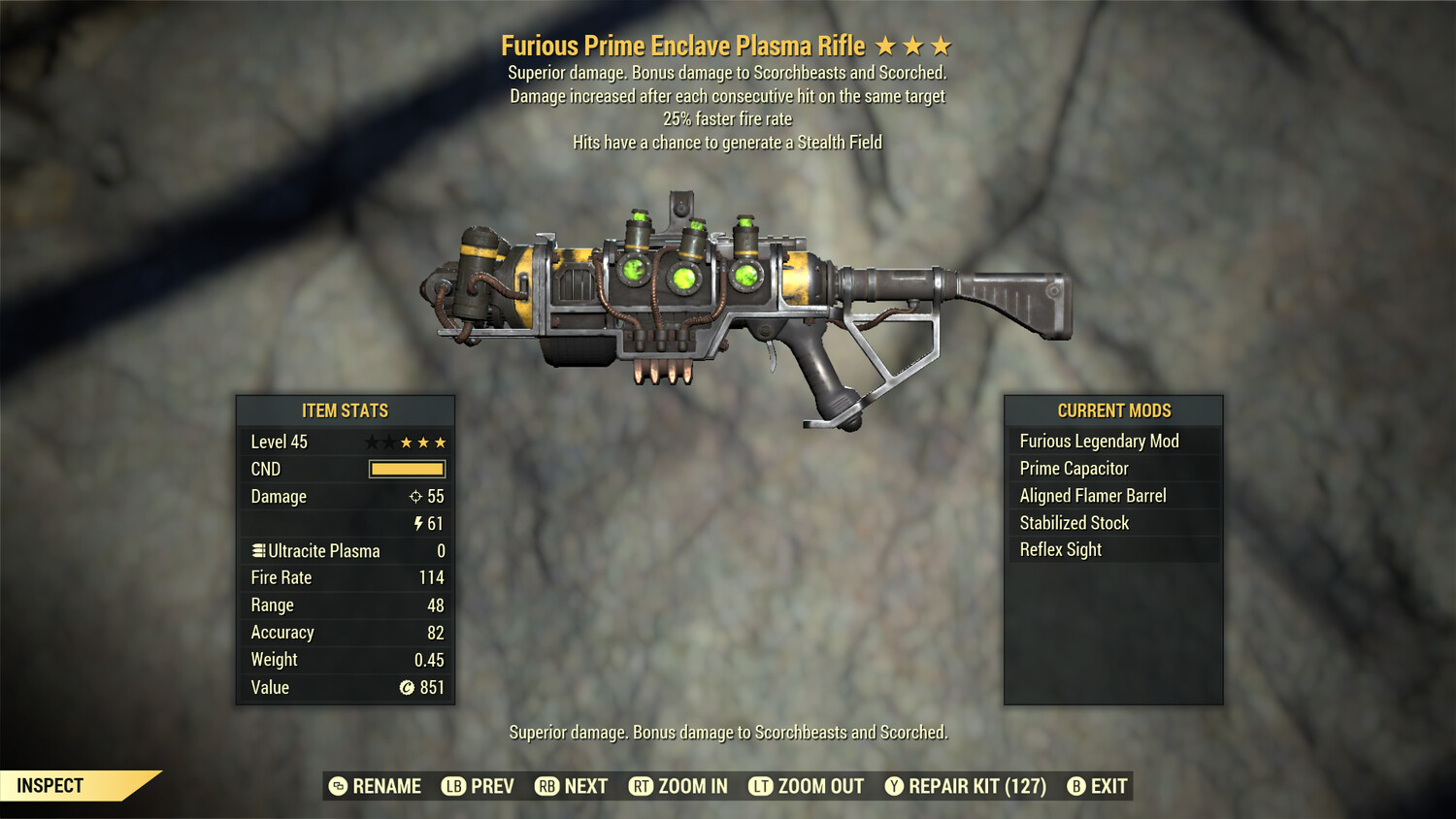Furious 25/Stealth Enclave Plasma Rifle With Flamer Mod