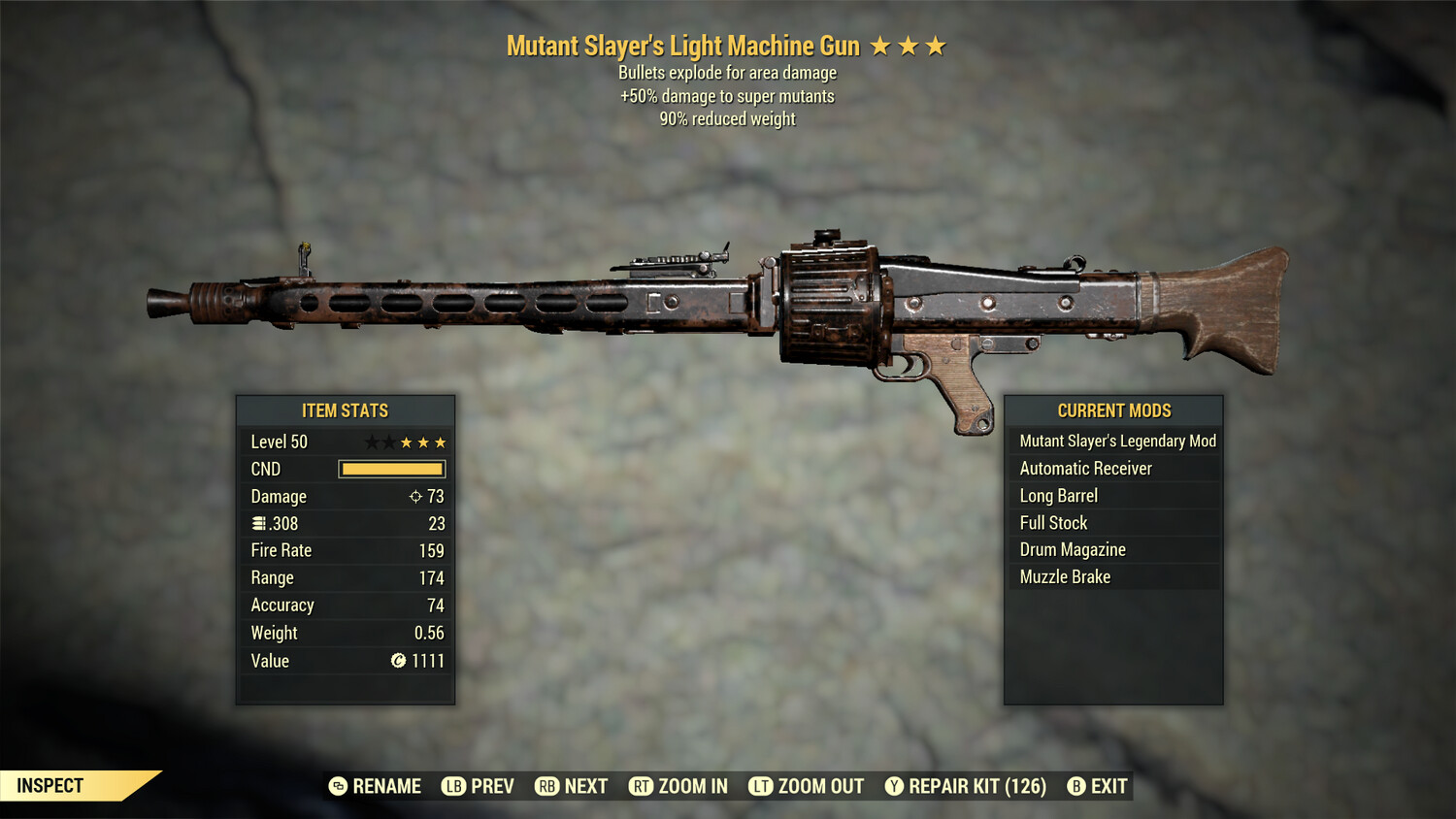 Mutant Slayers Explosive 90 Light Machine Gun