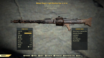 Mutant Slayers Explosive 90 Light Machine Gun