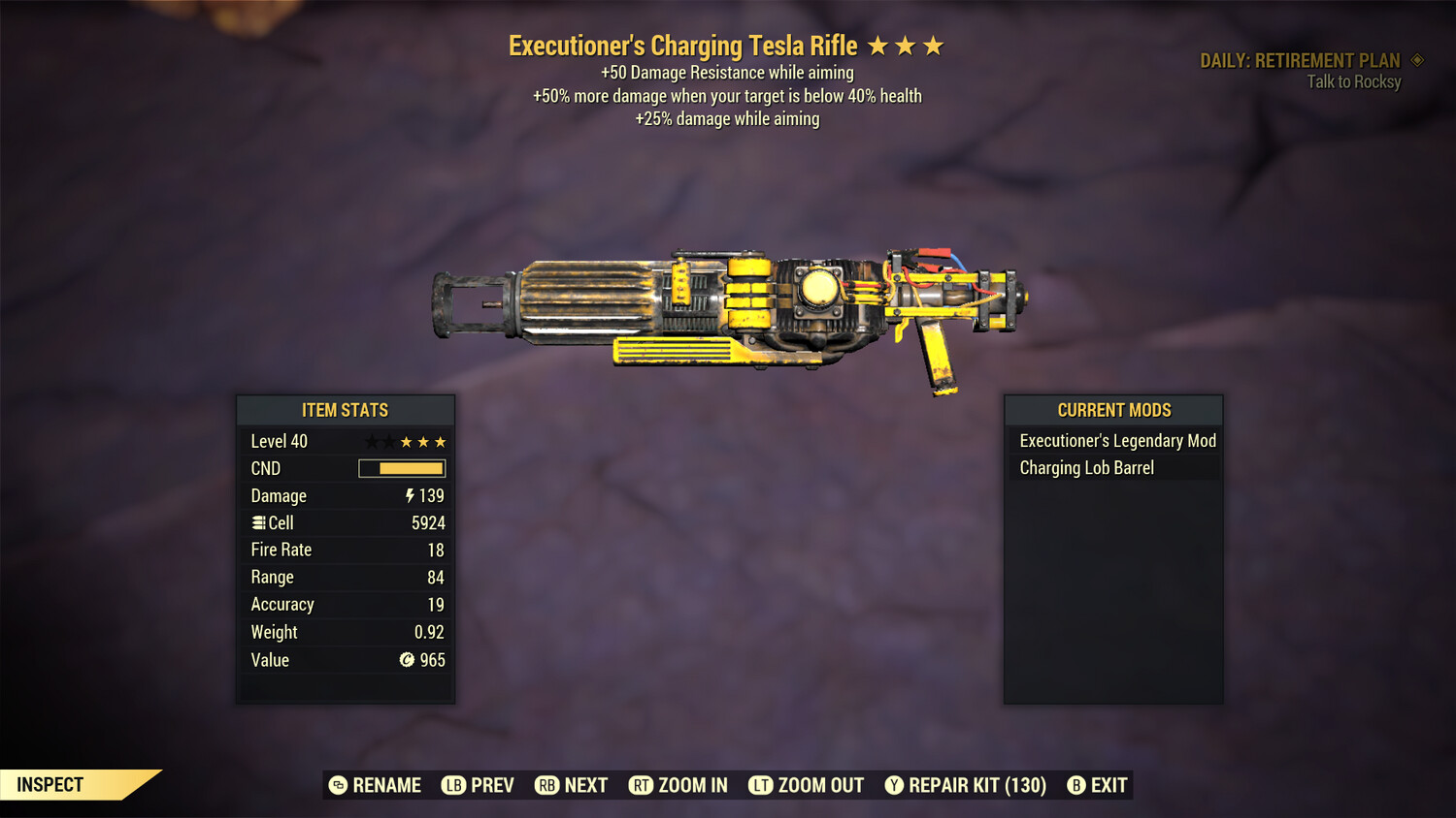 Legacy Executioners 25/50 Tesla Lobber