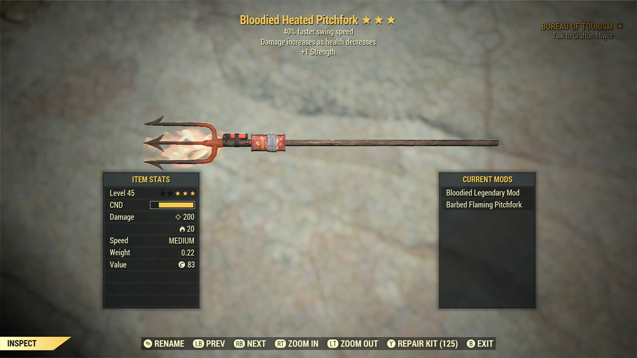 Bloodied SS/1S Pitchfork