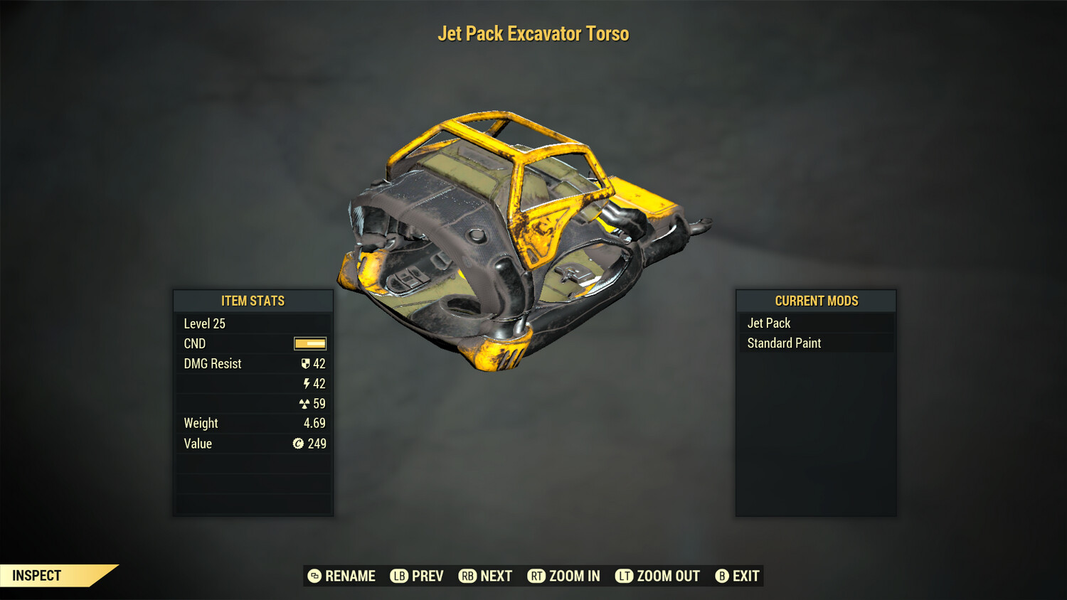 Legacy Excavator Jetpack Torso Lvl 25