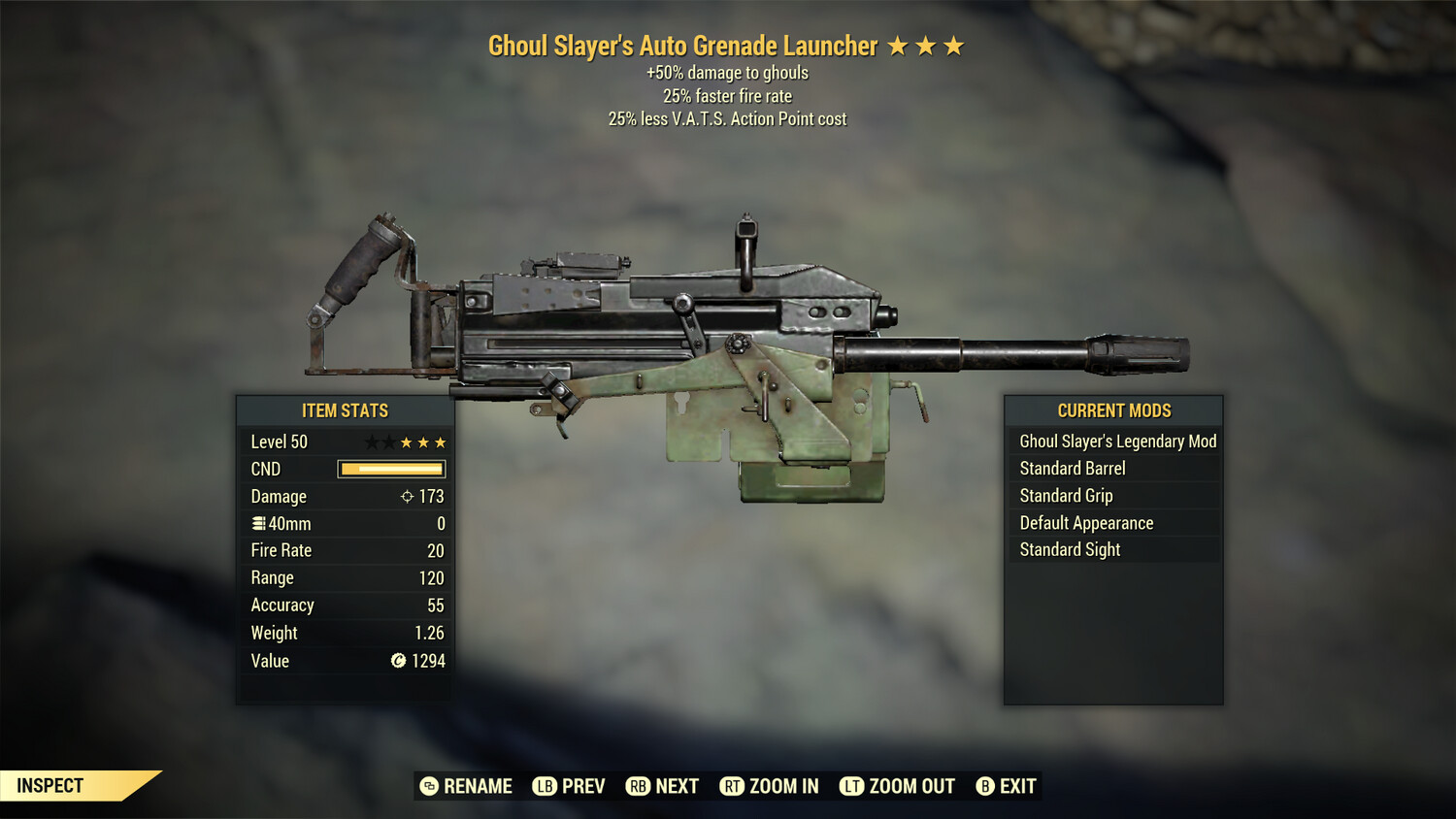 Ghoul Slayers 25/25 Auto Grenade Launcher