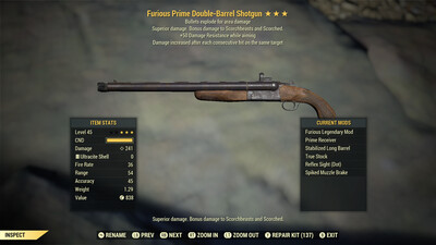 Furious Explosive 50 Double Barrel Shotgun