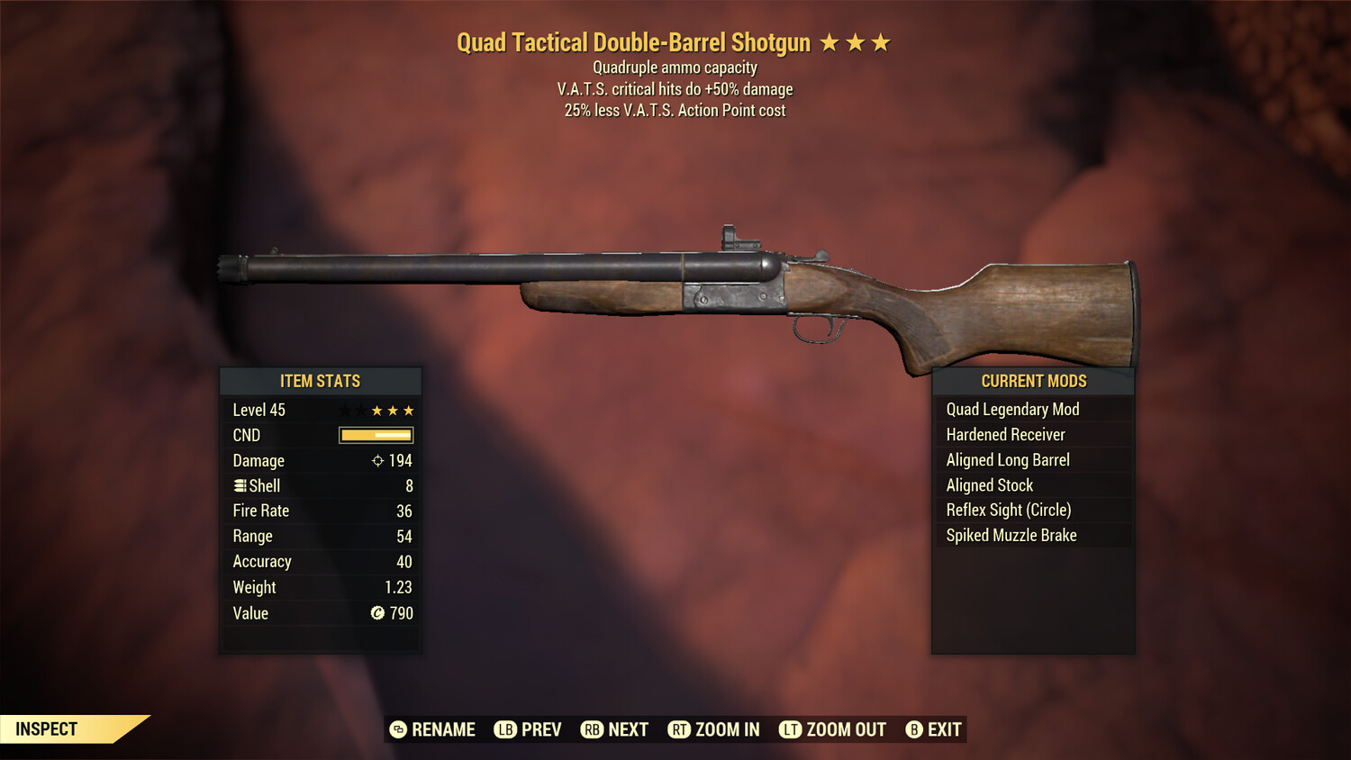 Quad 50/25 Double Barrel Shotgun