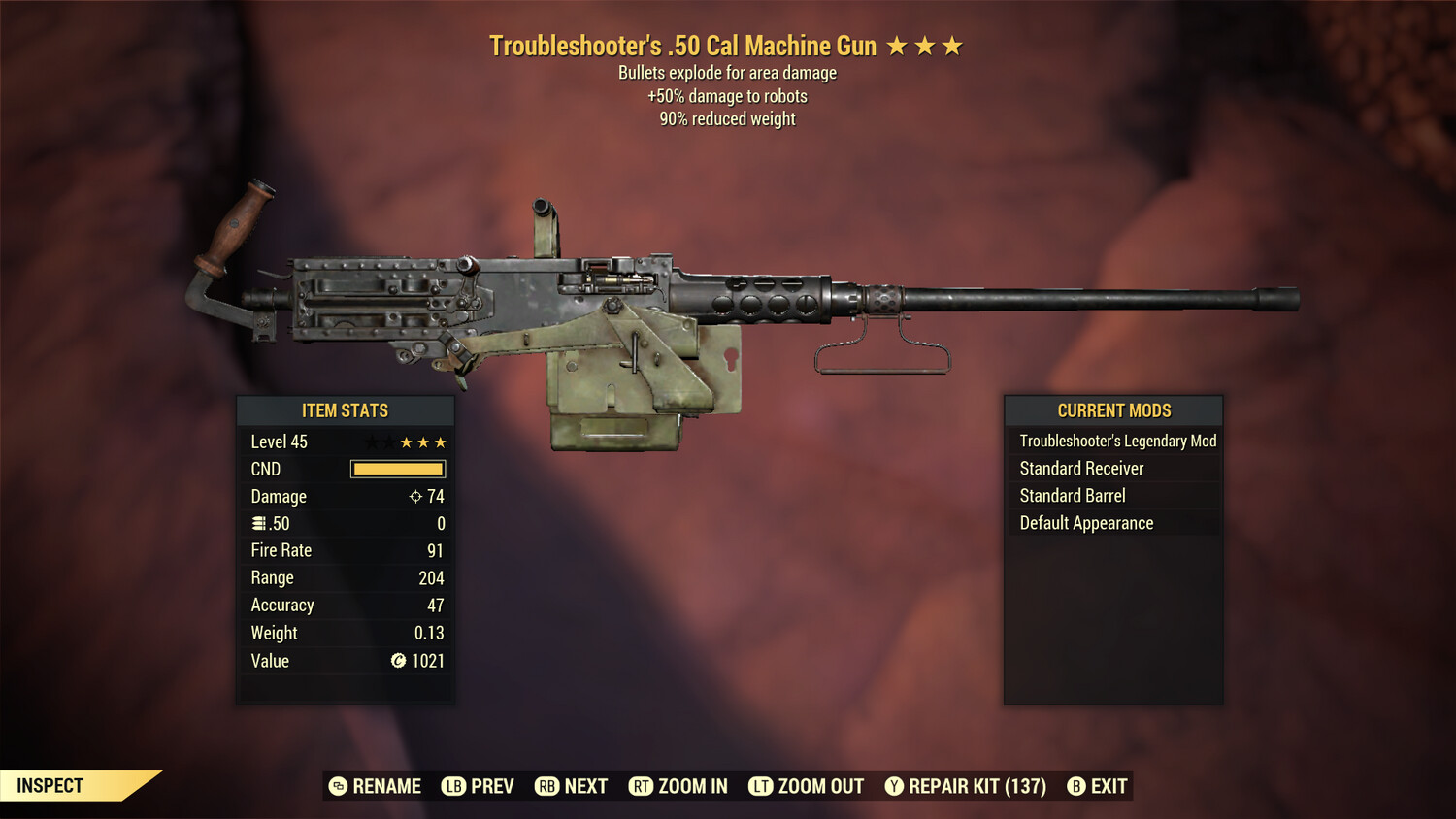 Troubleshooters Explosive 90 50-cal Machine Gun