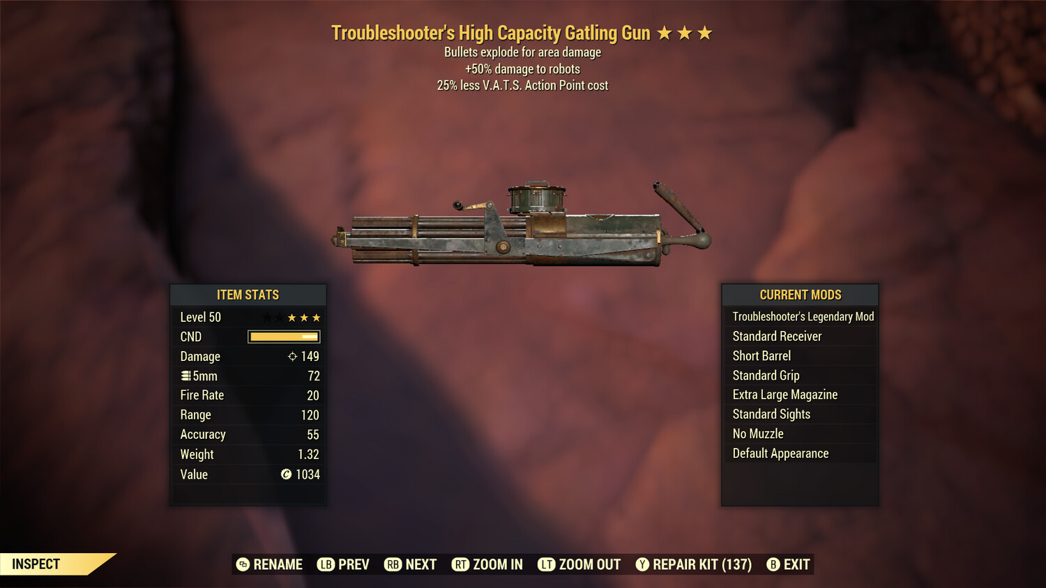 Troubleshooters Explosive 25 Gatling Gun