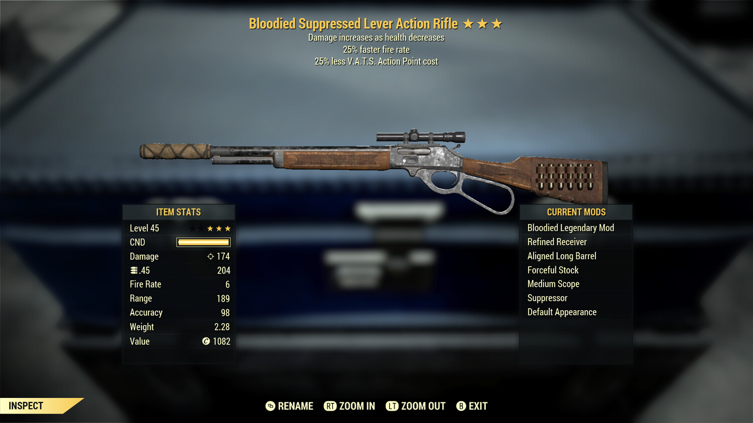Bloodied 25/25 Lever Action Rifle
