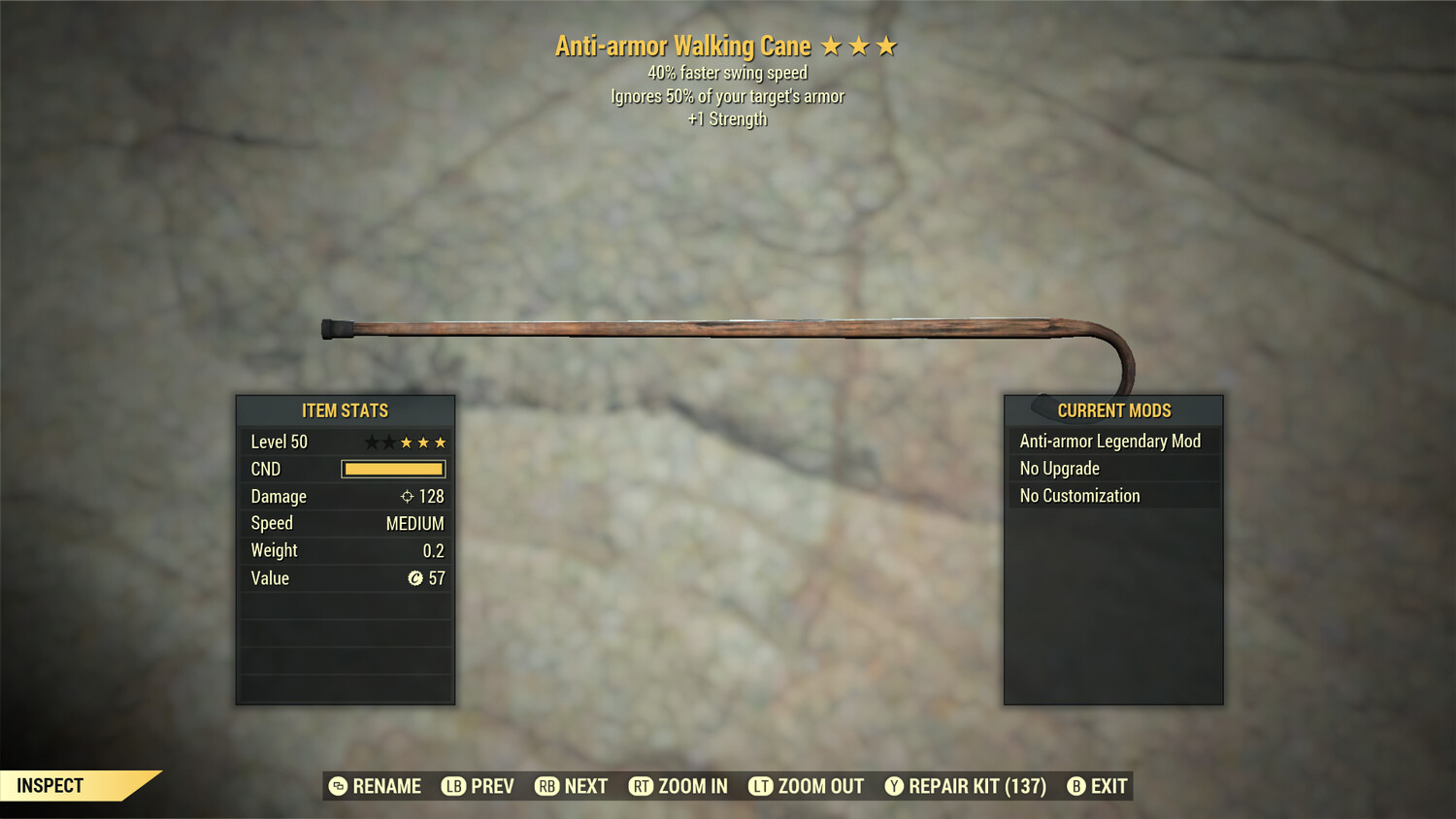 Anti Amror 1S/SS Walking Cane