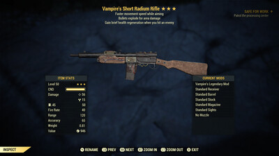 Unbreakable Legacy Vampire Explosive FMSWA Radium Rifle