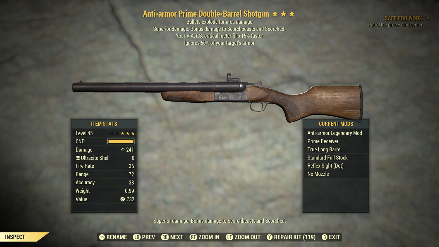 Anti Armor Explosive 15c Double Barrel Shotgun